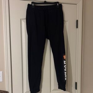 Men’s Nike Black Joggers with White Logo size medium